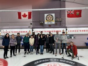2023 Angers lab Christmas party together with the Taipale lab. Curling game! The Taipale lab won that year...